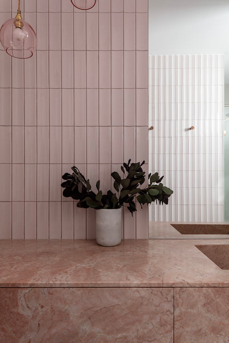 Vibe 'In' Fair Pink Gloss 65x200mm Wall Tile (0.42m2 box) - $82.95m2