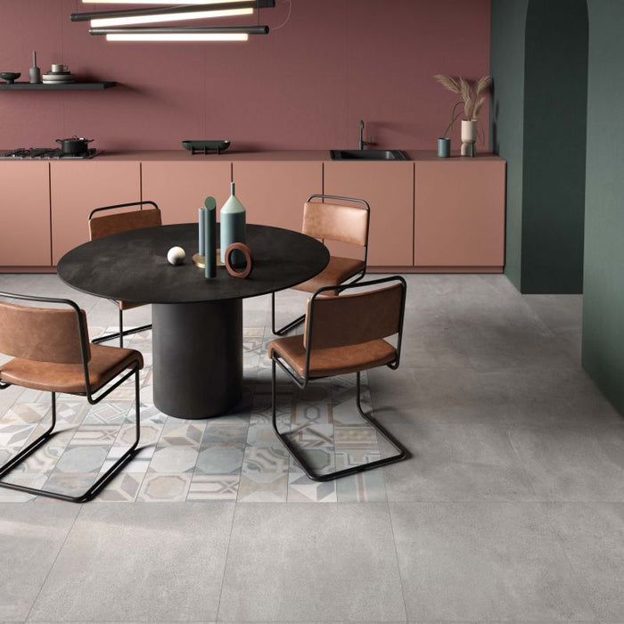 Blend Concrete Ash Matte 600x1200mm Floor/Wall Tile (1.44m2 per box)