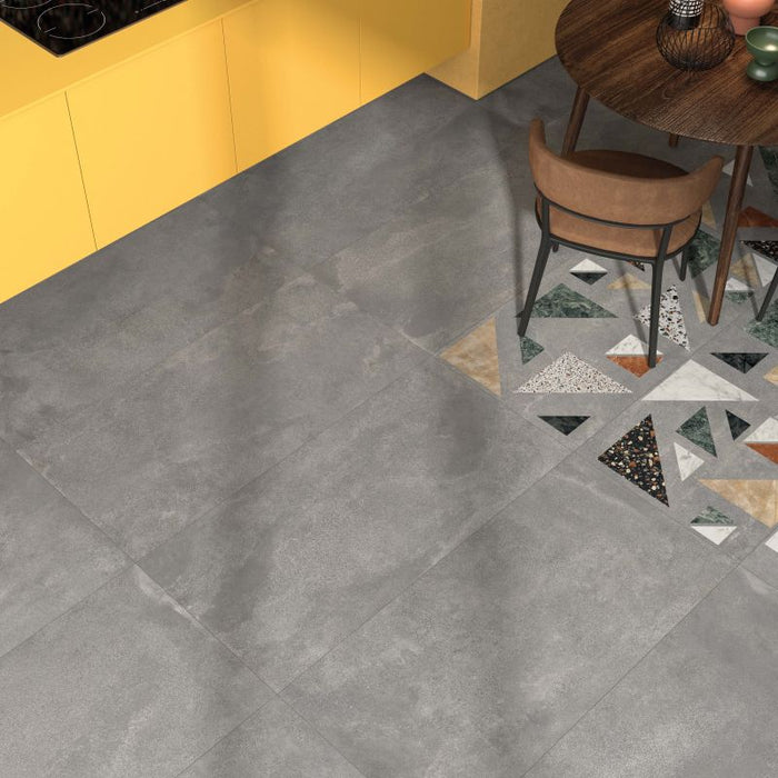 Blend Concrete Grey Grip 600x600mm Floor/Wall Tile (1.08m2 per box)