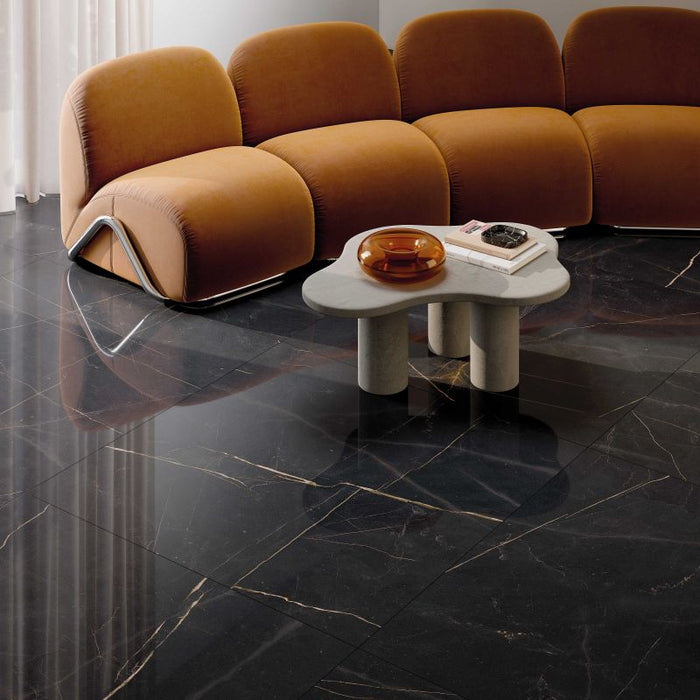 Sensi 900 Precious Black Polished 600x1200mm Floor/Wall Tile (1.44m2 per box)