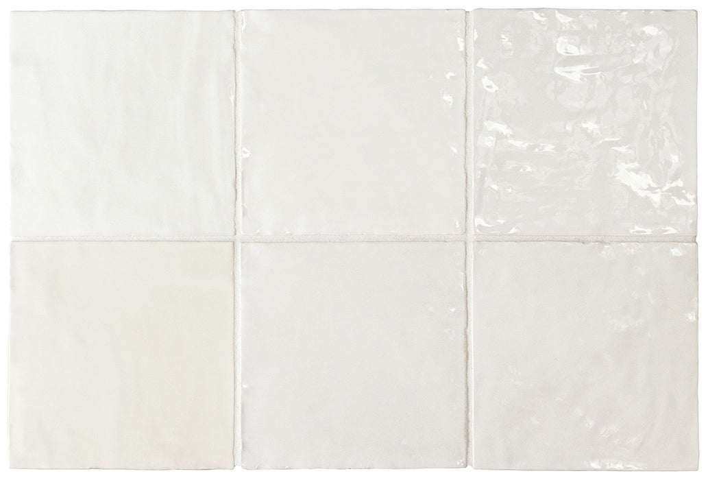 La Riviera Blanc Gloss Wall Tile 132x132mm (1.00m2 box) - $78.50m2