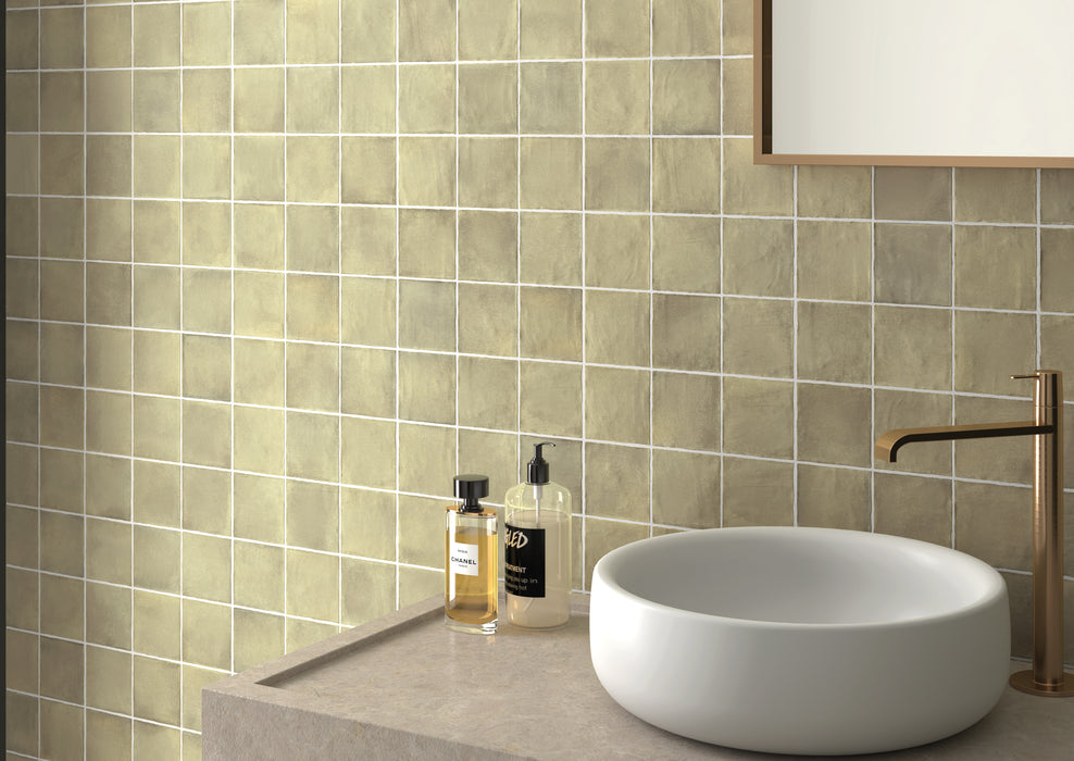 Sabbia Weald Green 100x100mm Matt Wall Tile (0.6m2 box)