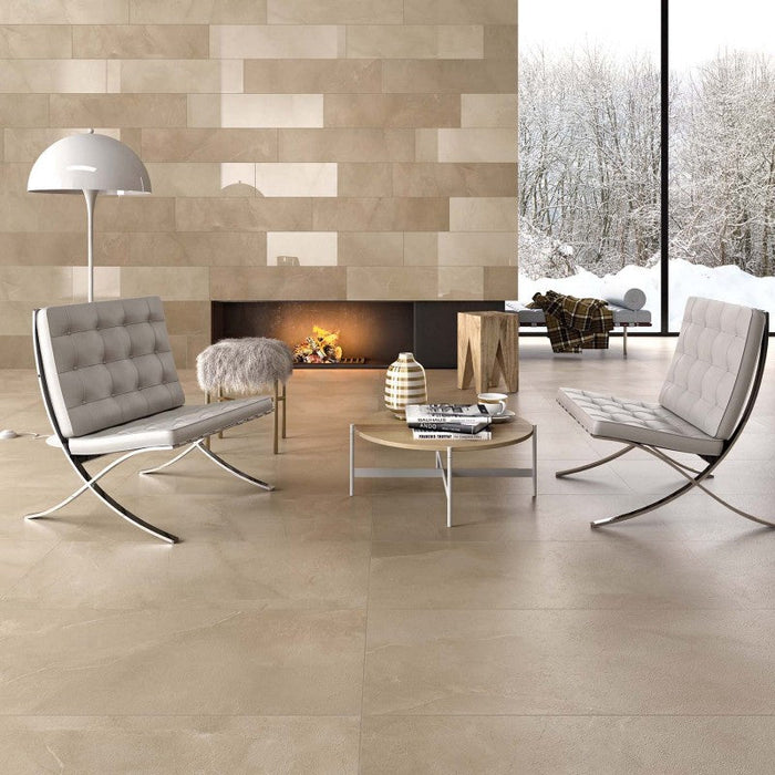 Sensi Classic Sahara Cream Polished 600x1200mm Floor/Wall Tile (1.44m2 per box)