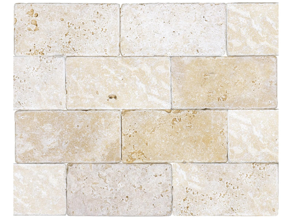 Ivory Travertine Tumbled French Pattern (0.72m2 per box)