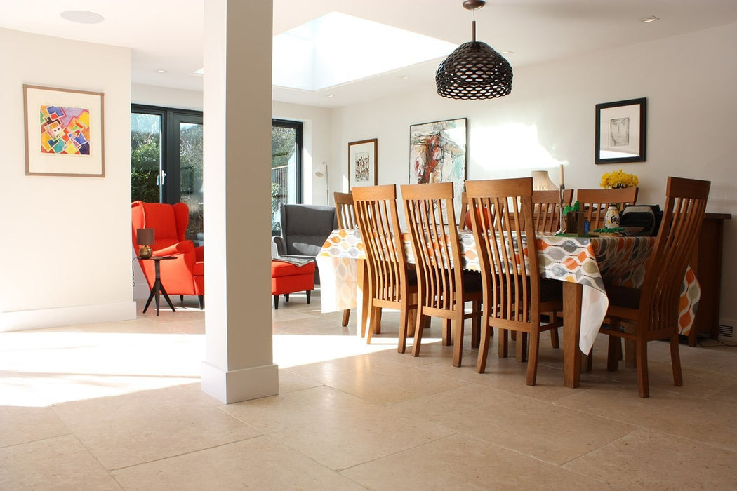 Imperial Crema Natural Limestone Brushed & Tumbled 400x600mm Paver 30mm (sold per m2)