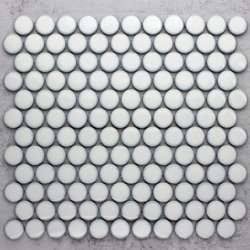 Chic White Antique 28mm 314x328mm Gloss Mosaic (1.03m2 per box)