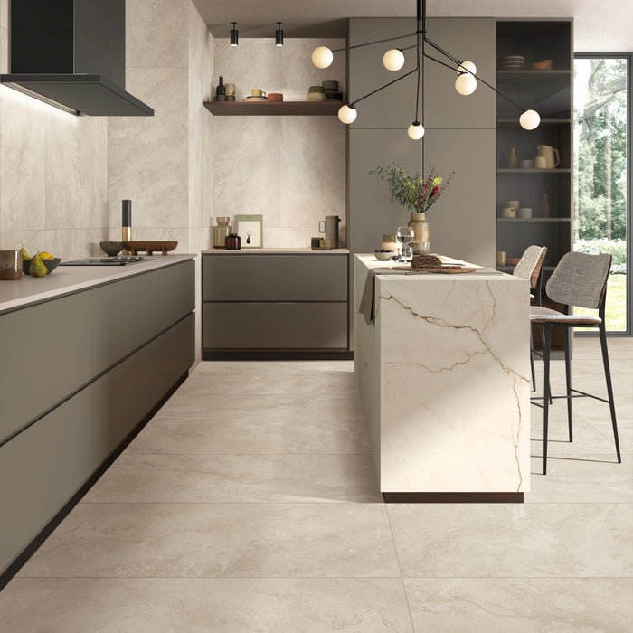 Nordic Travertine Beige Rect (In/Out) 600x600mm Floor Tile (1.44m2 box)