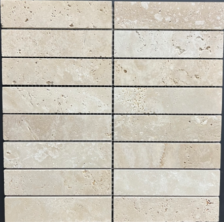 Bella Travertine 298mmx302mm KitKat Mosaic Wall Tile (sold per piece)