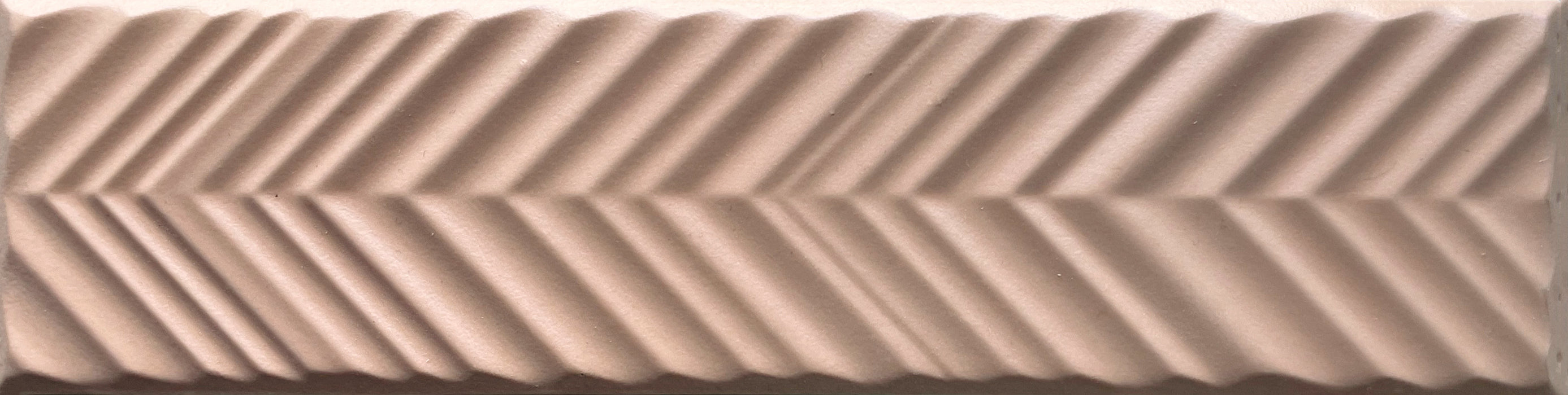 Dust Blush Subway 50x200 Chevron Textured Wall Tile (0.44m2 box)