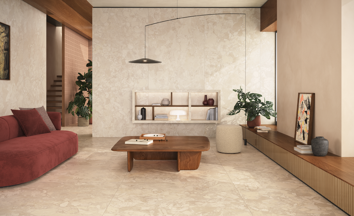 Arkigem Cappuccino 600x1200mm Matt Floor/Wall Tile (1.44m² per Box)