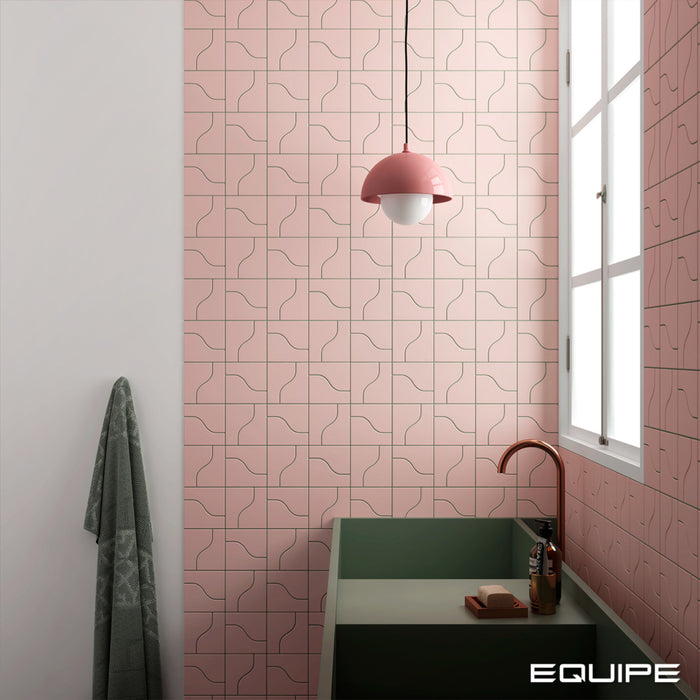 Curve Pink Matt 83x120mm Wall Tile (.48m2 box)