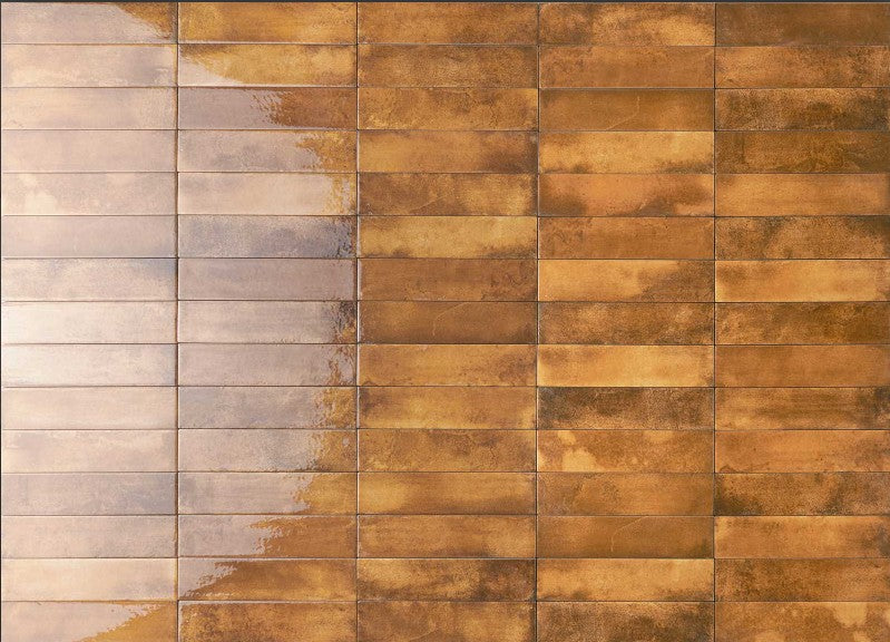 Desert Ocre 60x250mm Gloss Wall Tile (0.48m2 per box)
