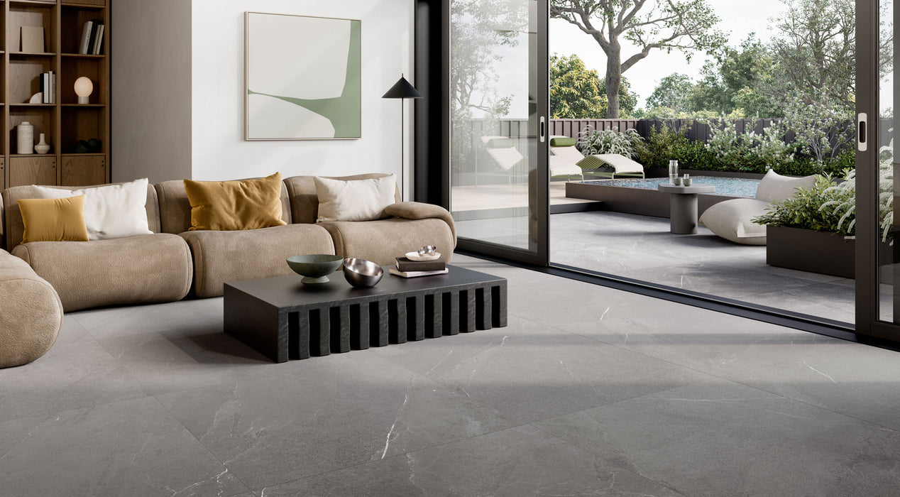 Angers Dark 600x600mm Matte Floor/Wall Tile (1.08m2 per box)