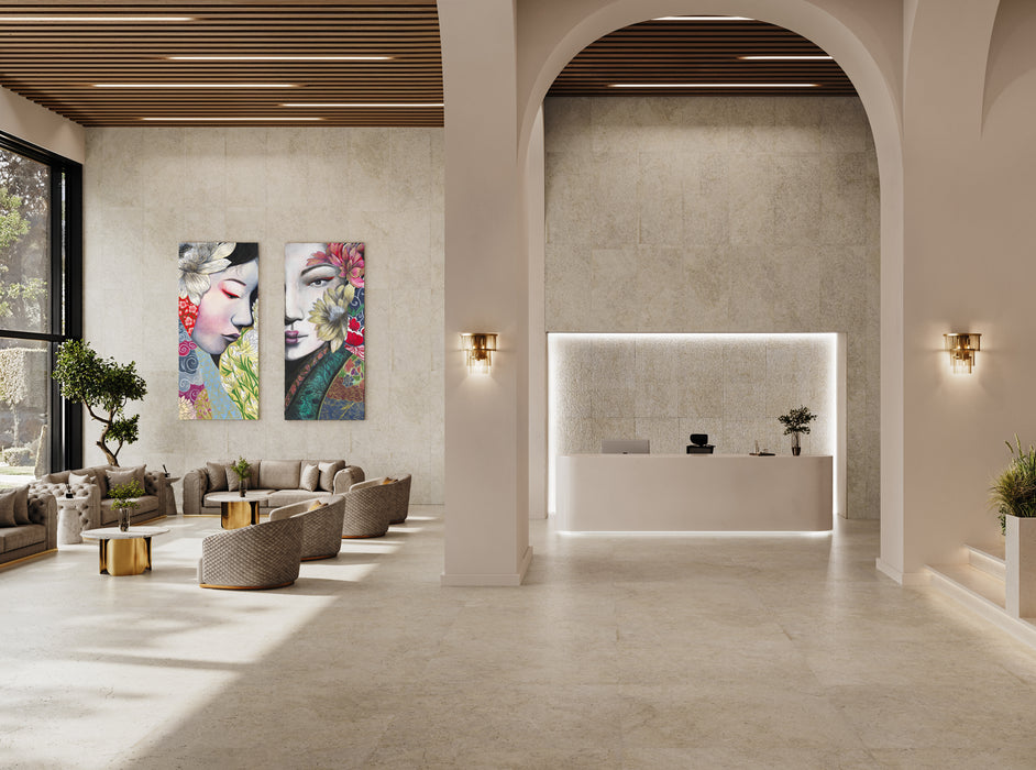 Lithoteke French Stone Matt 300x600mm Floor/Wall Tile (1.26m2 per box)