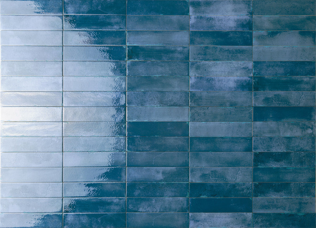 Desert Blue 60x250mm Gloss Wall Tile (0.48m2 per box)