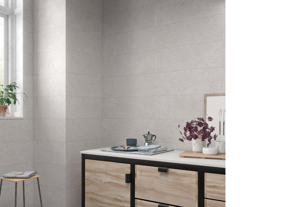 Kalksten Artic 600x1200mm Lappato Floor/Wall Tile (1.44m2 per box)