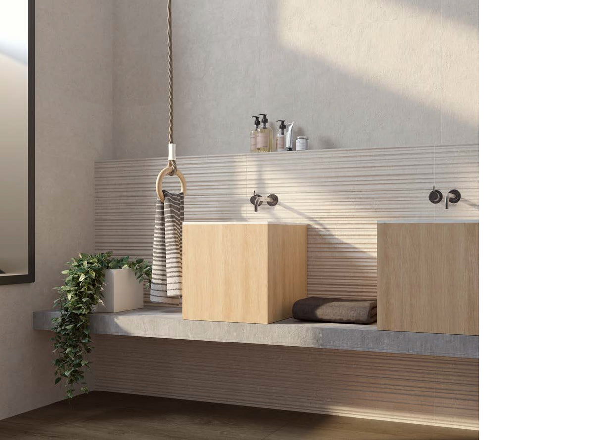 Kalksten Earth 600x600mm Hammered Floor/Wall Tile (1.44m2 per box ...
