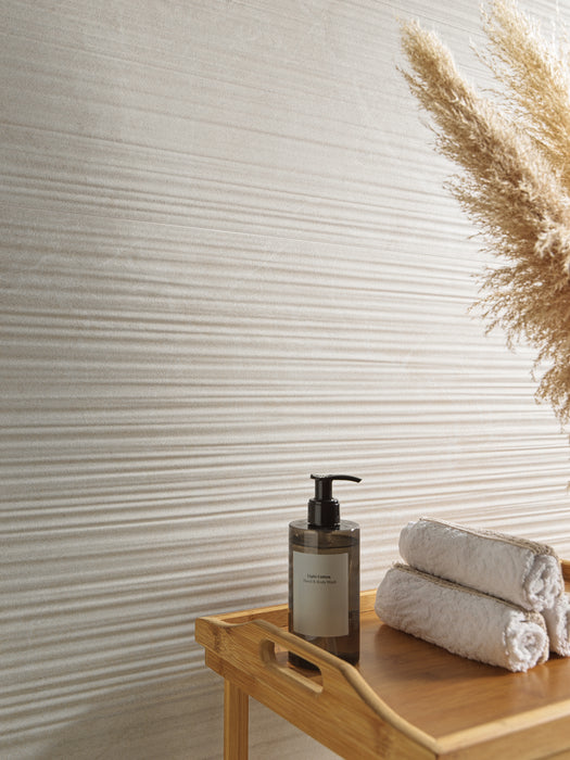 Noble Stone 3D Stripes White 600x1200mm Wall Tile (1.44m2 per box)