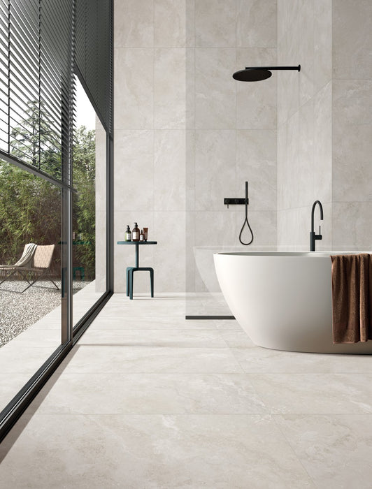 Nordic Travertine Light Rect (In/Out) 600x600mm Floor Tile (1.44m2 box)