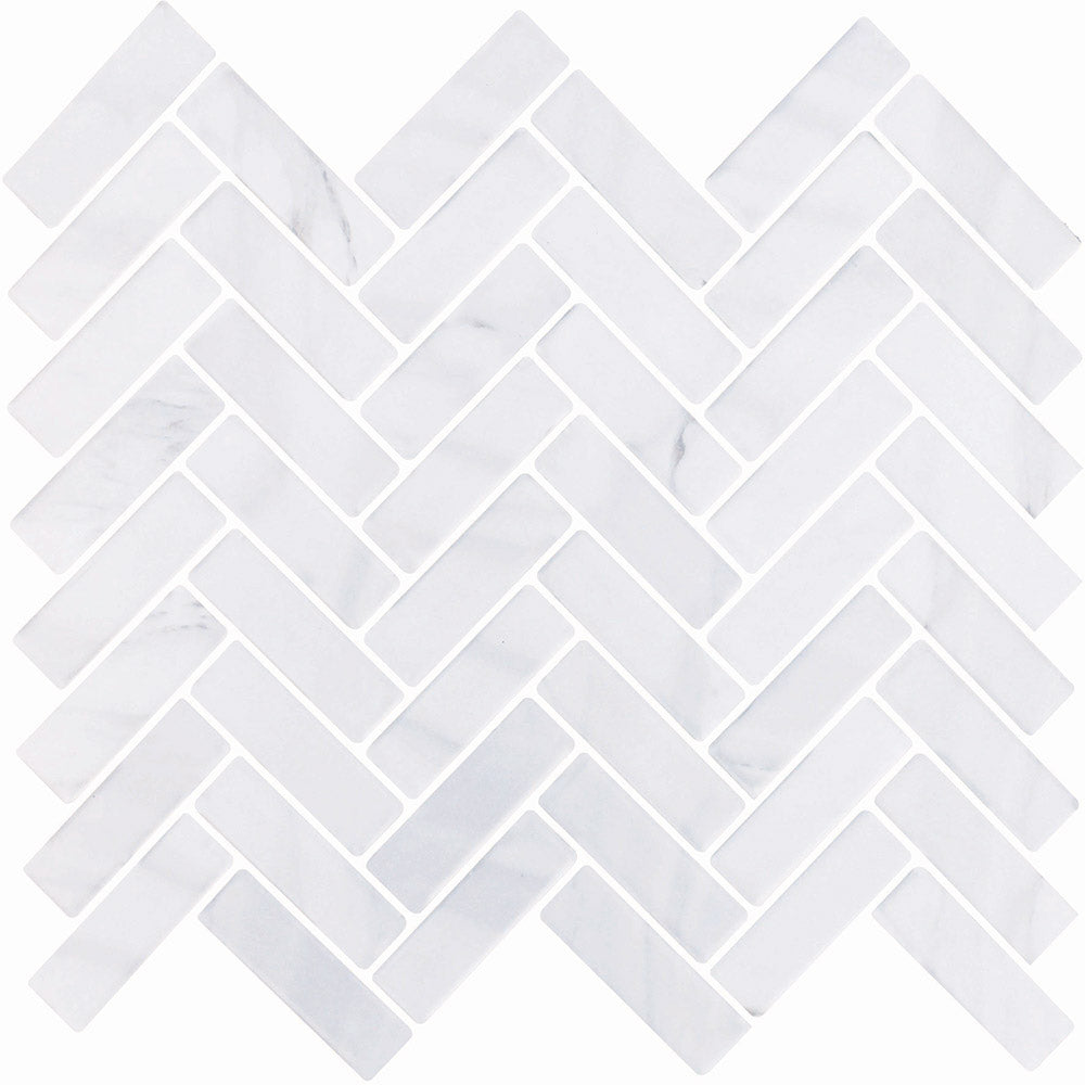 Chic Carrara 270x317mm Herringbone Matt Mosaic Tile (0.86m2 box)
