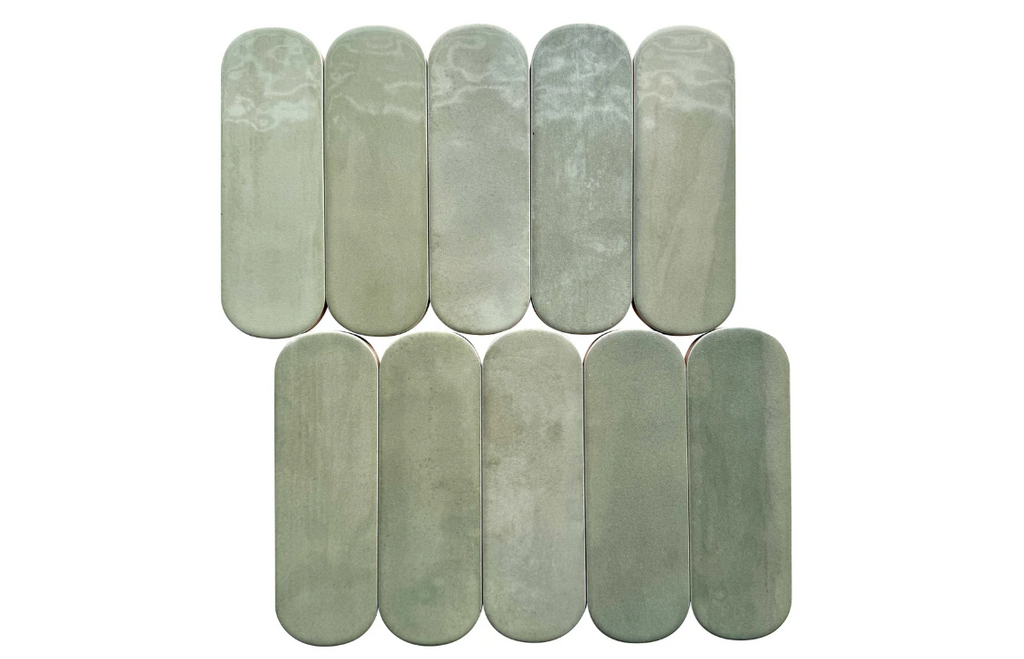 Kali Oval Mint Gloss 52x160mm (0.70m2 box) Wall Tile