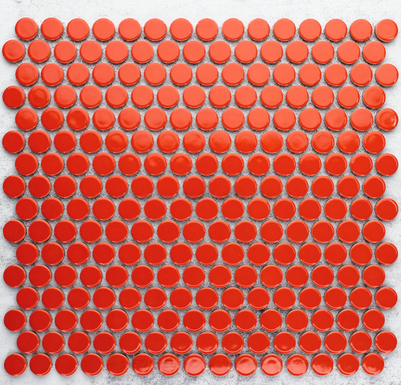 Neo Orange Gloss Penny Round 19mm (1.85 m2)