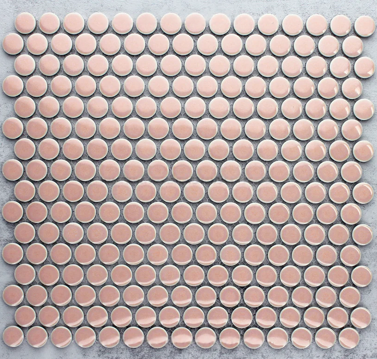 Neo Pale Pink Gloss Penny Round 19mm (1.85 m2)