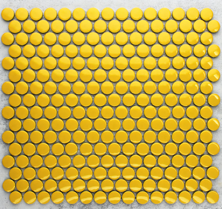 Neo Yellow Gloss Penny Round 19mm ( 1.85 m2)