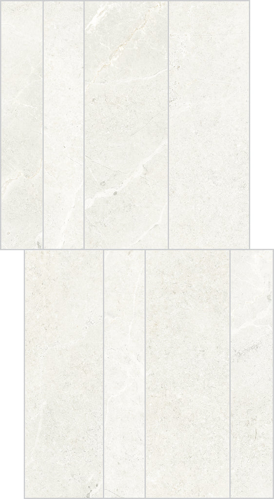 Noble Stone Muretto White 300x600mm Matt Wall Tile (1.08m2 per box)