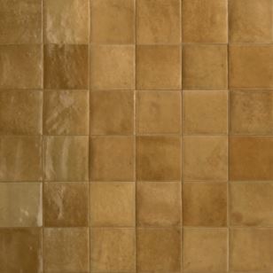 Medley Kaki 100x100mm Gloss Wall Tile (0.54m2 per box)