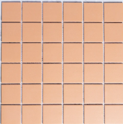Cookie Terracotta 48x48x6mm, Unglazed Porcelain Mosaic(1.87m2 per box)