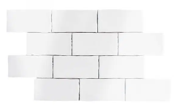 Tempo White 75x150mm Gloss Wall Tile (0.99m2 box)