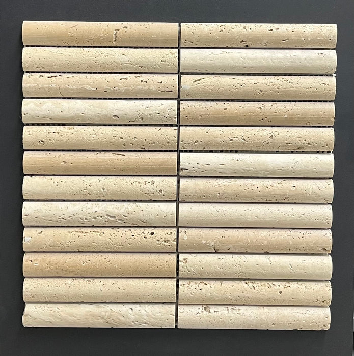 Travertine Mini Flute 298x298mm sheet (0.62m2 Per Box)