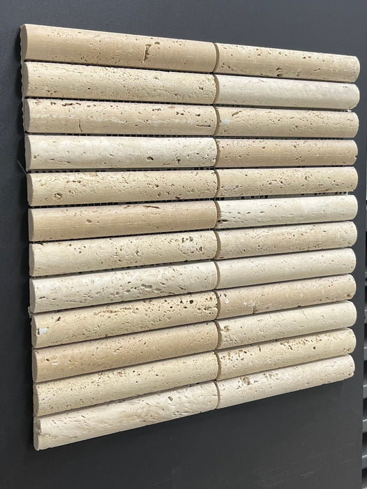 Travertine Mini Flute 298x298mm sheet (0.62m2 Per Box)