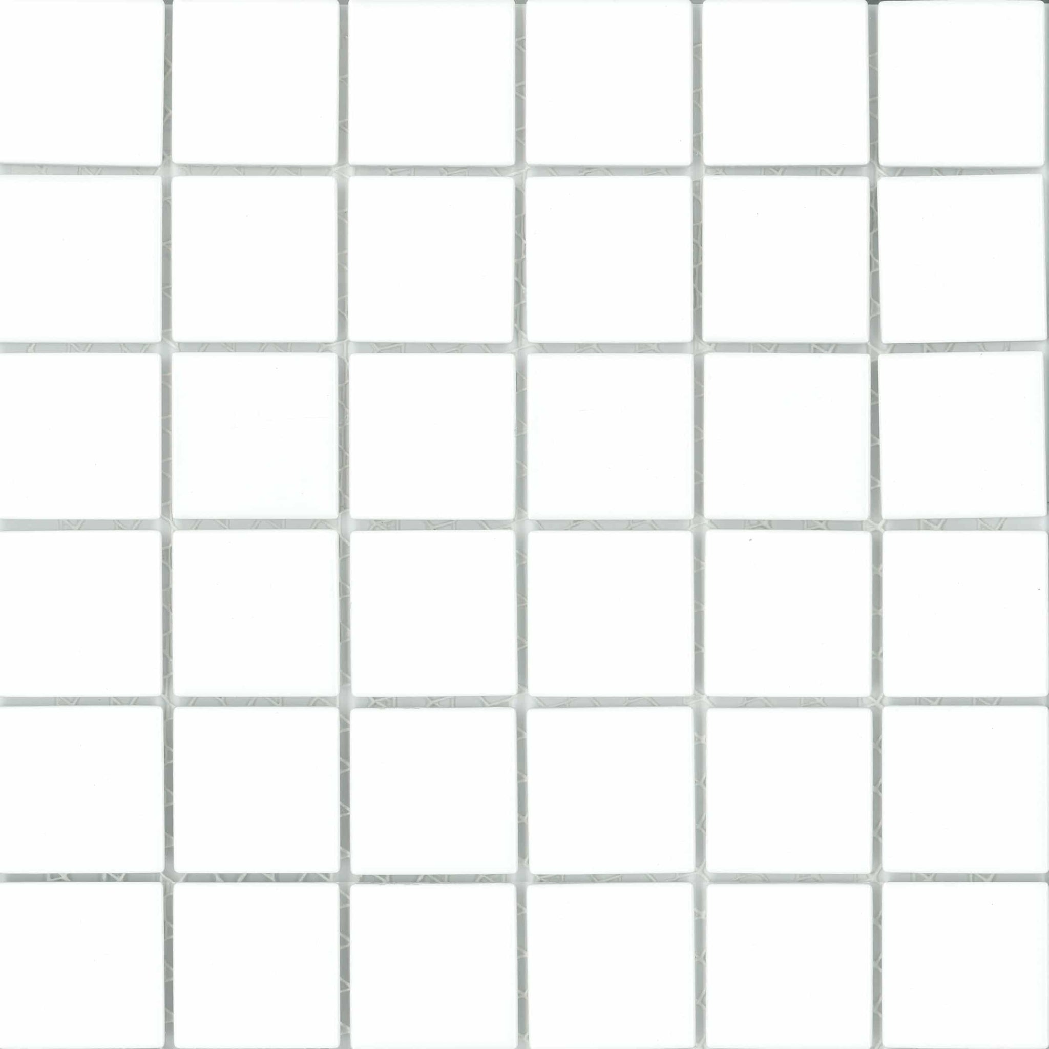 Chic Squares White 47x47 Matt Mosaic 297x297mm Tile (0.929m2 per box)
