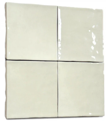 Zellige Ivory 100x100mm Gloss Finish Wall Tile (0.51m2 box)