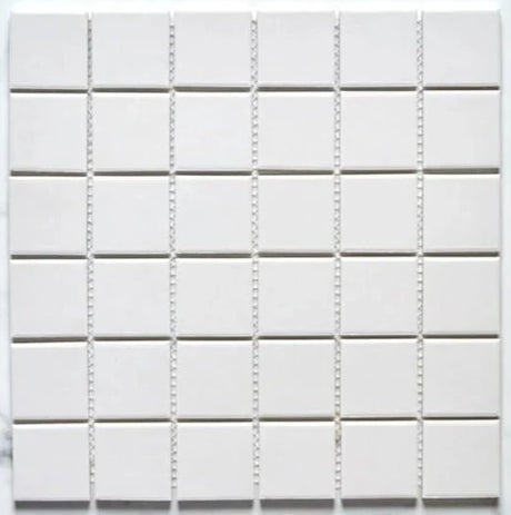 Cookie Bianco 48x48x6mm, Unglazed Porcelain Mosaic(1.87m2 per box)
