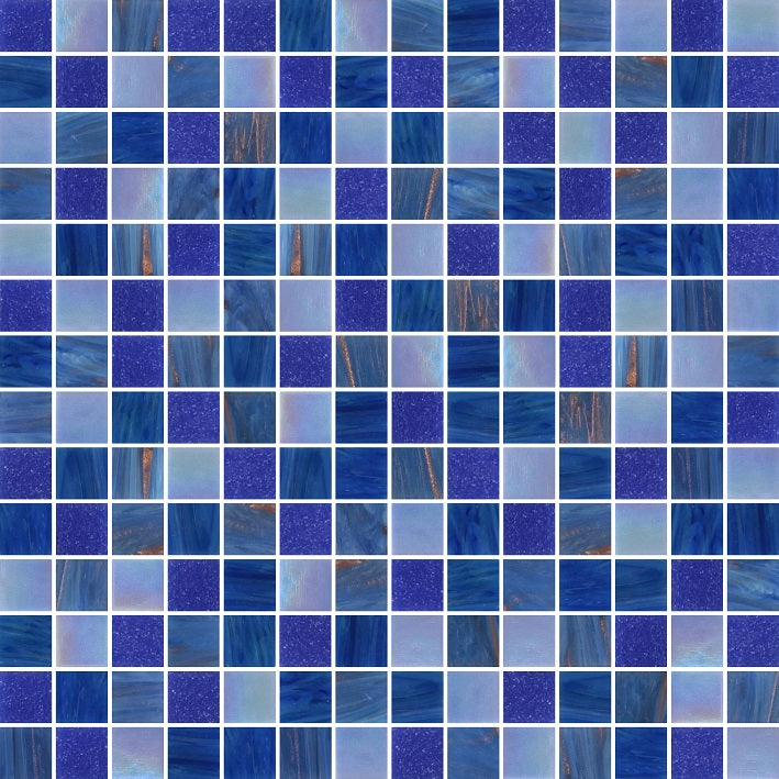 Villa Bali 20x20mm (300x300mm sheet size) Glass Mosaic Pool Tile (Box contains 11 sheets or 1m2)