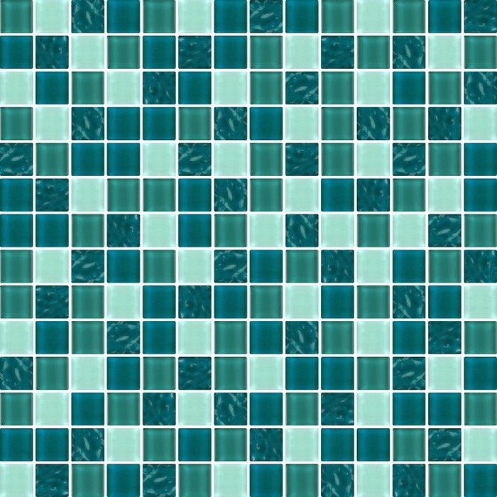 Villa Koh Samui 20x20mm (300x300mm sheet size) Glass Mosaic Pool Tile (Box contains 11 sheets or 1m2)