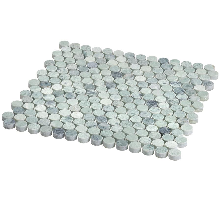 Penny Orient Green Mosaic Honed Marble 305x305mm  (0.45m2 box)