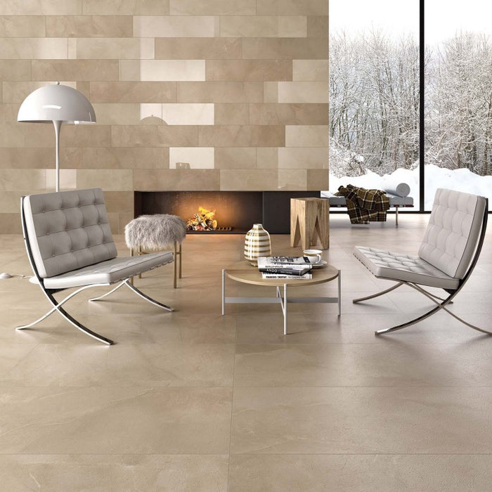 Sensi Classic Sahara Cream Sable 600x1200mm Floor/Wall Tile (1.44m2 per box)