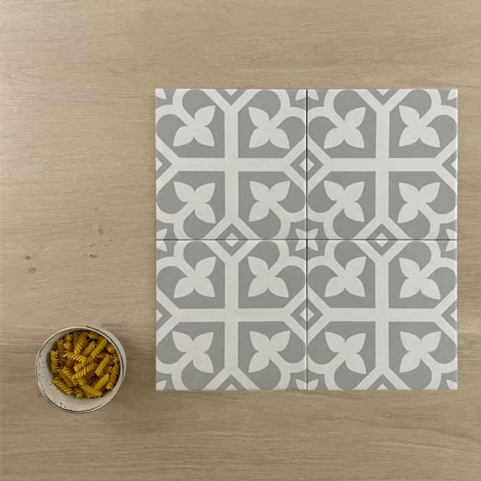 Eclectica Bloom Grey 200x200mm Matt Floor Tile (1m2 box)