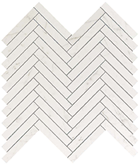 Marvel Stone Carrara Pure Herringbone 305x300mm Wall Tile (0.54m2 box)