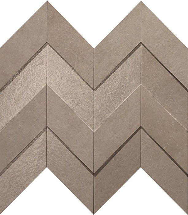Dwell Greige Chevron 308x351mm 3D Finish Wall Tile (0.43m2 box)