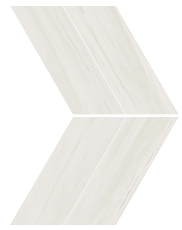 Marvel Stone Bianco Dolomite Chevron 225x229mm Polished Finish Floor Tile (0.31m2 box)
