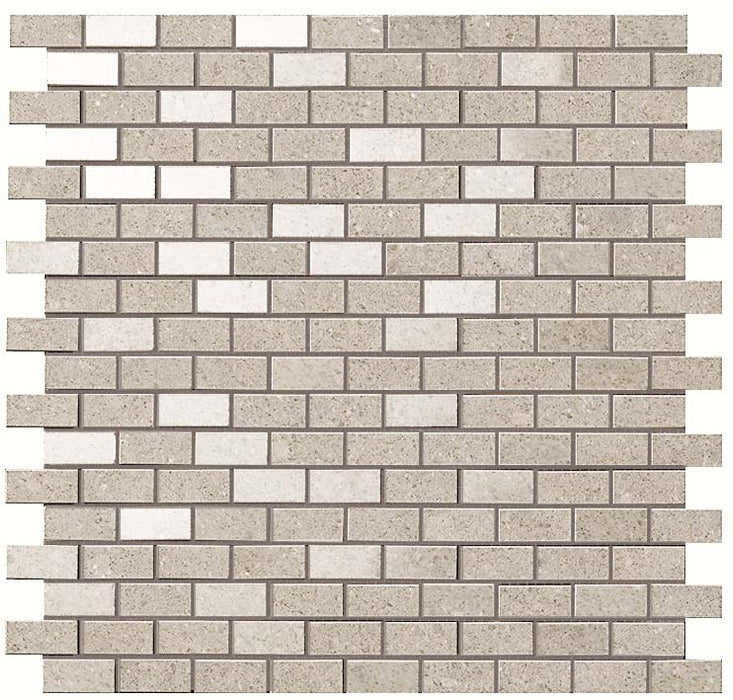 Kone Silver Mosaic Brick 304x304mm Floor Tile (0.92m2 box)