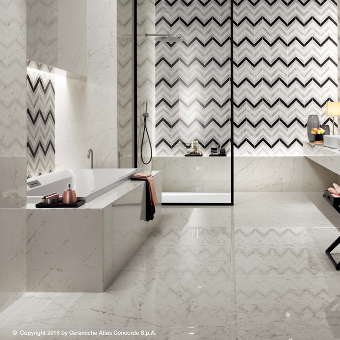 Marvel Stone Carrara Pure 600x600mm Matte Finish Floor Tile (1.08m2 box)