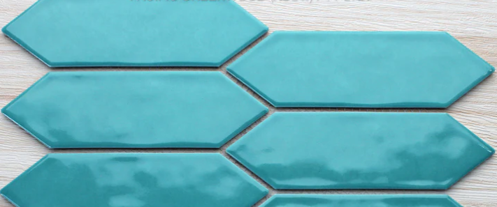 Picket Dark Green 292x324mm Gloss Ripple Surface Wall Tile (0.948m2 box)