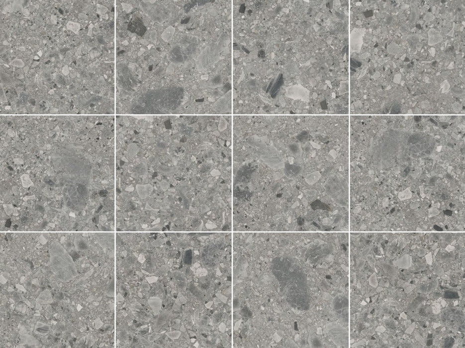 Lux Terrazzo Grey 300x600mm Natural Floor Tile (1.44m2 box)
