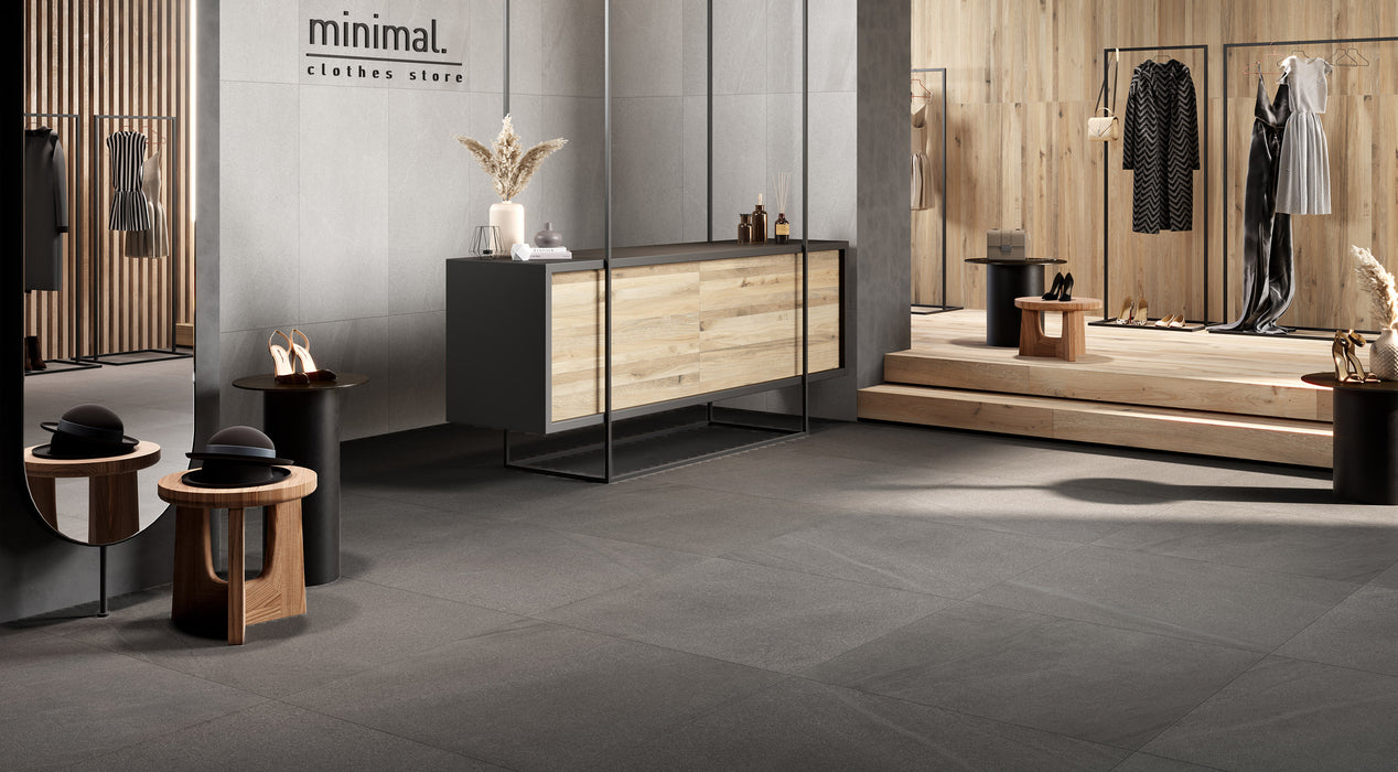 Baltic Dark Grey 600x600mm Matte Floor/Wall Tile (1.08m2 per box)